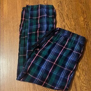 Victoria's Secret Plaid Pajama Pants in Green and Blue